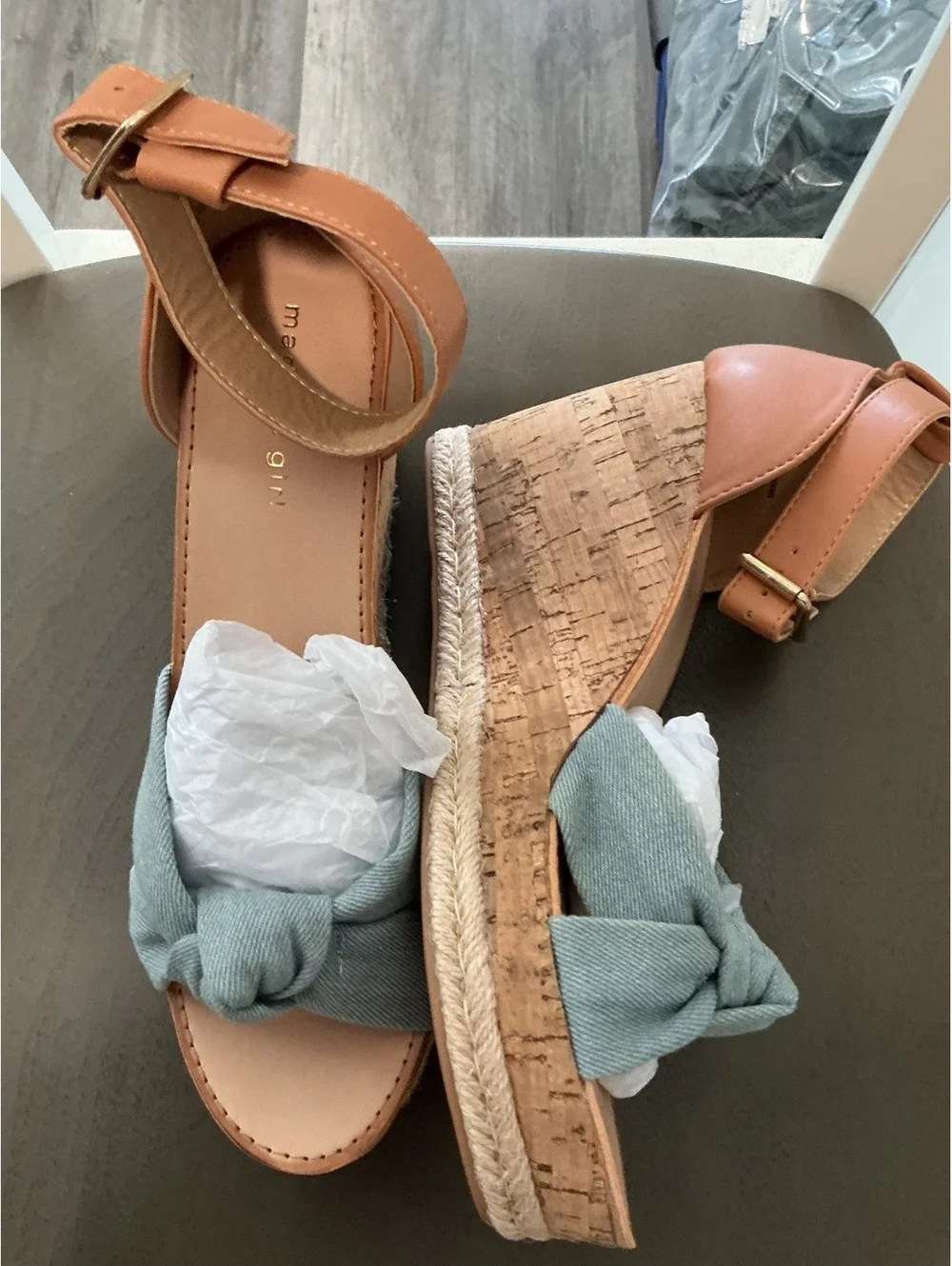 Womans Size 10 Madden Girl Colette Blue Denim Platform Wedge